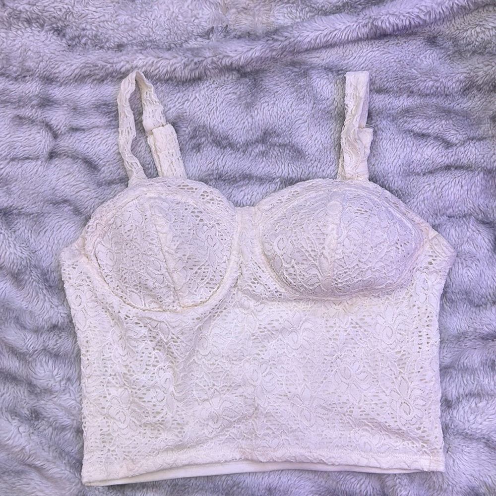 White summer corset top